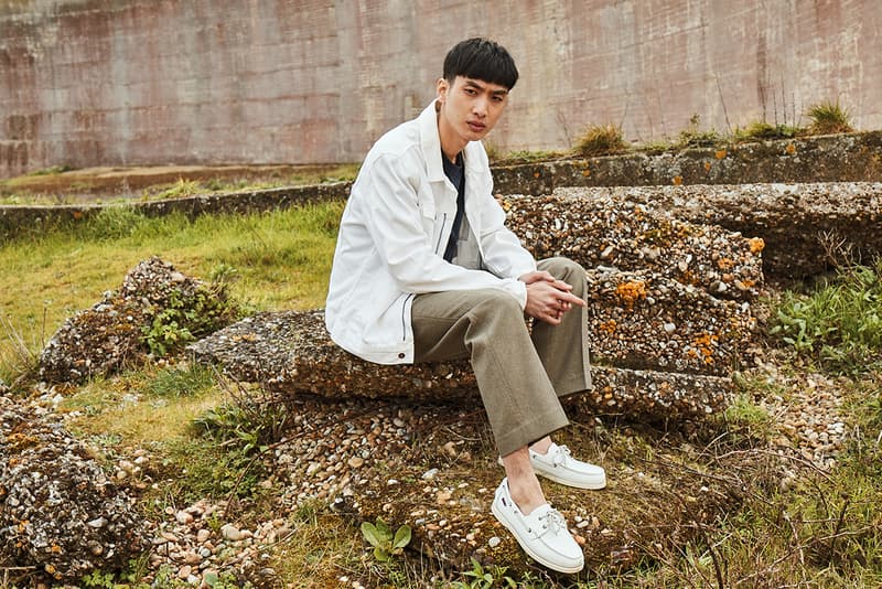 Sebago Spring Summer 2019 SS19 "Escape & Explore" Collection Campaign Lookbook Dockside Cityside Campside Loafers Dockers Deck Boat Shoes Leather WW1 Sound Mirrors Romney Marshes