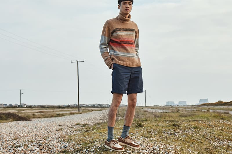 Sebago Spring Summer 2019 SS19 "Escape & Explore" Collection Campaign Lookbook  Dockside Cityside Campside Loafers Dockers Deck Boat Shoes Leather WW1 Sound Mirrors Romney Marshes