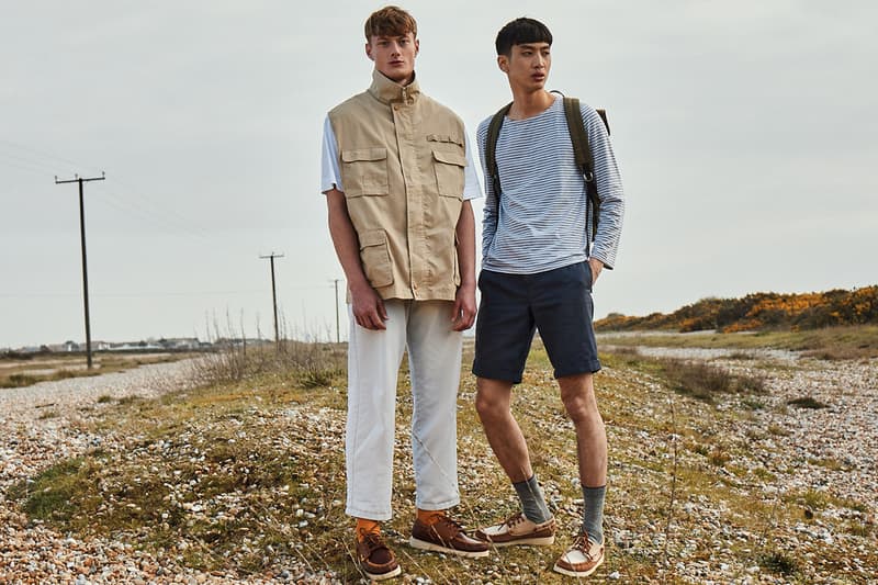 Sebago Spring Summer 2019 SS19 "Escape & Explore" Collection Campaign Lookbook  Dockside Cityside Campside Loafers Dockers Deck Boat Shoes Leather WW1 Sound Mirrors Romney Marshes