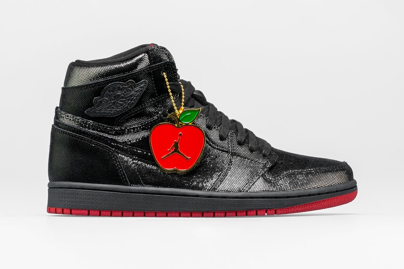Shoe Palace Air Jordan 1 HI OG “SP Gina” black leather og teacher and community leader bay area sp gina michael jordan scantron test apple tag 