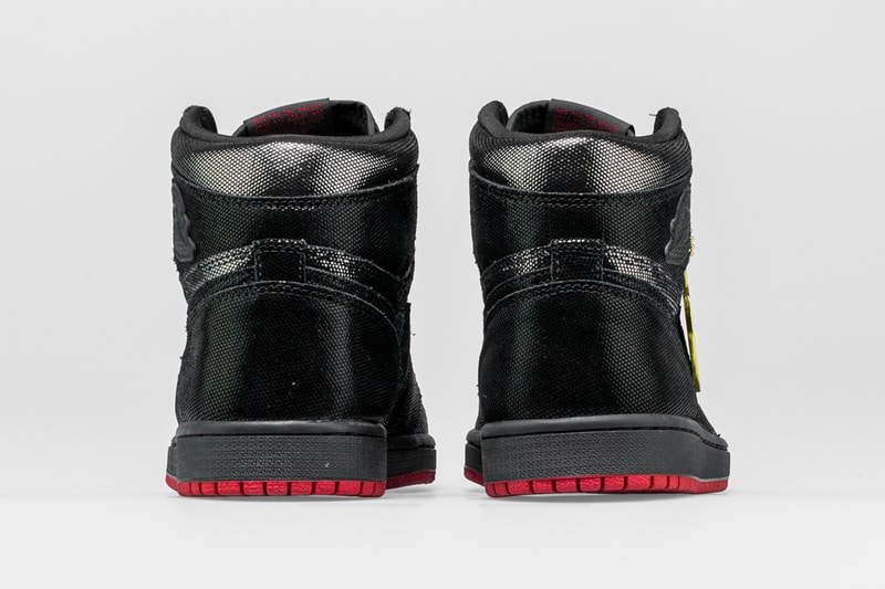 Shoe Palace Air Jordan 1 HI OG “SP Gina” black leather og teacher and community leader bay area sp gina michael jordan scantron test apple tag 