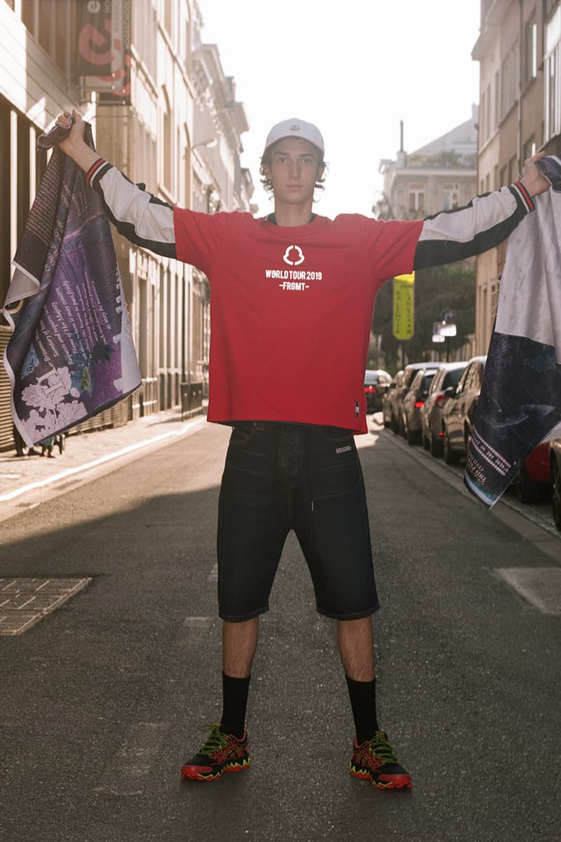 Slam Jam Socialism "Boolin in Brussels" Spring Summer 2019 Editorial Lookbook Stussy Moncler The North Face Nike Shox FRGMT Asics Polo Ralph Lauren Commes des Garcons Shirt