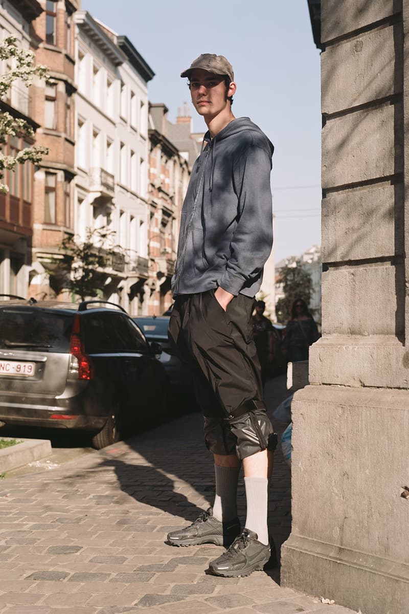 Slam Jam Socialism "Boolin in Brussels" Spring Summer 2019 Editorial Lookbook Stussy Moncler The North Face Nike Shox FRGMT Asics Polo Ralph Lauren Commes des Garcons Shirt