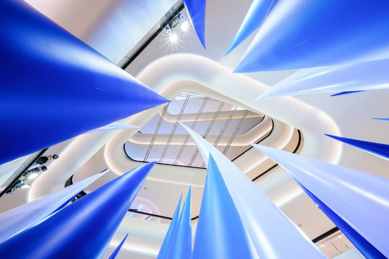 snarkitecture tilting forest central embassy bangkok interactive installation sculpture