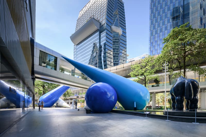 snarkitecture tilting forest central embassy bangkok interactive installation sculpture