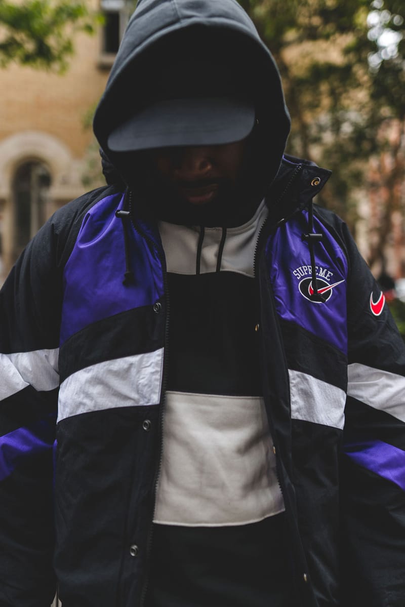 supreme nike hooded sport jacket purple