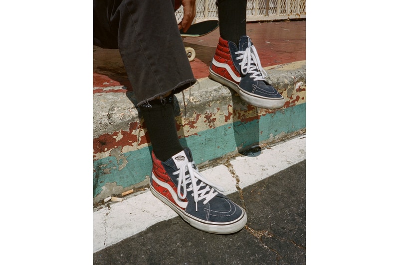 Supreme x Vans SS19 "Diamond Plate" Collection Sk8-Hi Pro Slip-On Pro Red Yellow White Suede Canvas
