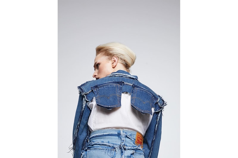 Takarawong Levi's Collection Lookbook denim jeans patchwork teen spirits rock & roll abstract clothing fashion collaboration info release drop date dark wash and printed denim into jacket and pants