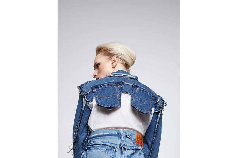 Takarawong Levi's Collection Lookbook denim jeans patchwork teen spirits rock & roll abstract clothing fashion collaboration info release drop date dark wash and printed denim into jacket and pants