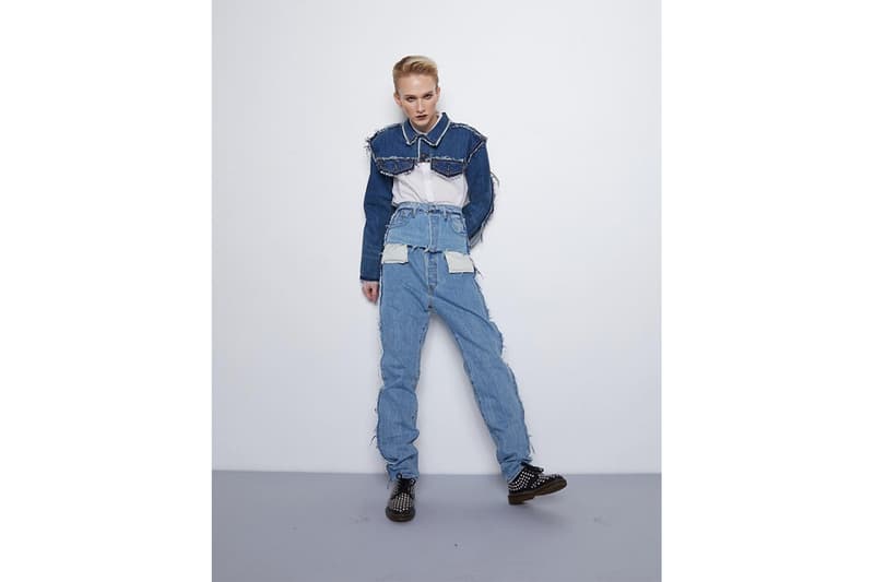 Takarawong Levi's Collection Lookbook denim jeans patchwork teen spirits rock & roll abstract clothing fashion collaboration info release drop date dark wash and printed denim into jacket and pants
