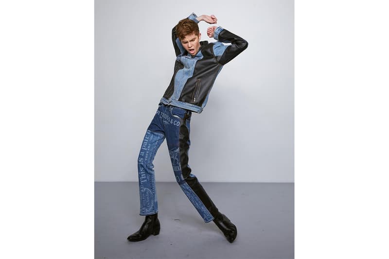 Takarawong Levi's Collection Lookbook denim jeans patchwork teen spirits rock & roll abstract clothing fashion collaboration info release drop date dark wash and printed denim into jacket and pants