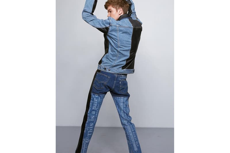 Takarawong Levi's Collection Lookbook denim jeans patchwork teen spirits rock & roll abstract clothing fashion collaboration info release drop date dark wash and printed denim into jacket and pants