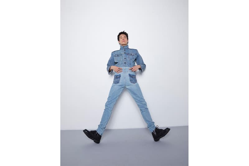Takarawong Levi's Collection Lookbook denim jeans patchwork teen spirits rock & roll abstract clothing fashion collaboration info release drop date dark wash and printed denim into jacket and pants