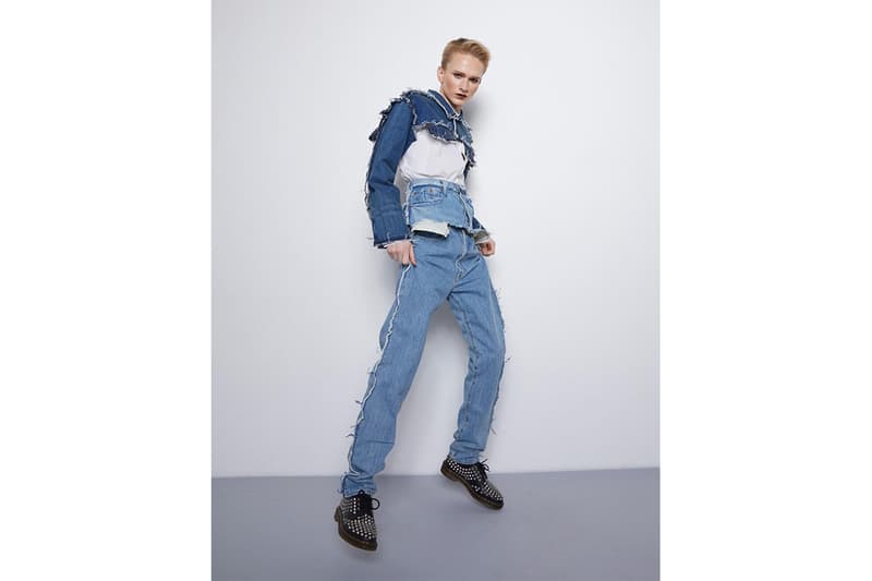 Takarawong Levi's Collection Lookbook denim jeans patchwork teen spirits rock & roll abstract clothing fashion collaboration info release drop date dark wash and printed denim into jacket and pants
