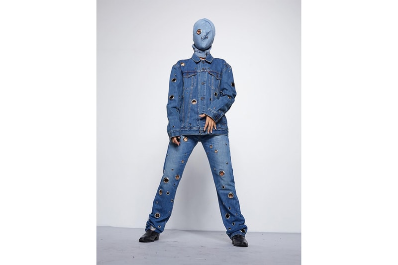 Takarawong Levi's Collection Lookbook denim jeans patchwork teen spirits rock & roll abstract clothing fashion collaboration info release drop date dark wash and printed denim into jacket and pants