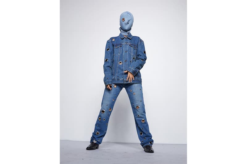 Takarawong Levi's Collection Lookbook denim jeans patchwork teen spirits rock & roll abstract clothing fashion collaboration info release drop date dark wash and printed denim into jacket and pants