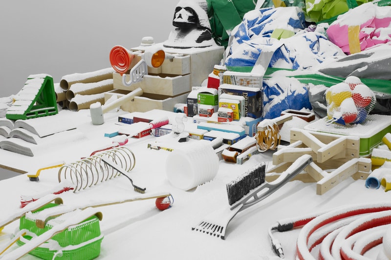Teppei Kaneuji "Plastic Barricade" Exhibition Jane Lombard Gallery Japanese artist consumerism consumption societal ideologies White Discharge series