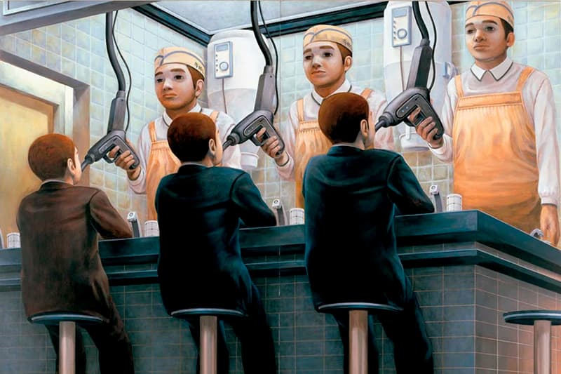 Tetsuya Ishida Self Portrait of Another Info art paintings drawings Japan 1990 desolation dehumanization isolation misery skepticism