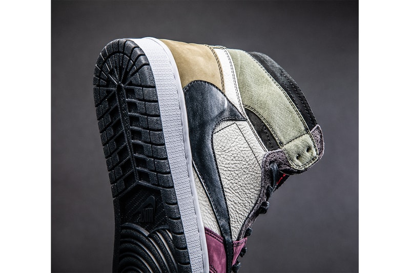 the shoe surgeon Earth Tone "Scrap Leather" TS AJ1 release info travis scott air jordan 1 cactus jack sneaker customs nike jordan brand michael drop date info price 