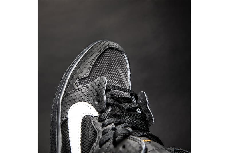 The Shoe Surgeon Air Jordan 1 "Rubberized Python" "Lux" custom sneakers jordan brand nike aj1 premium materials black white blue tag off-white drop date release info pricing price