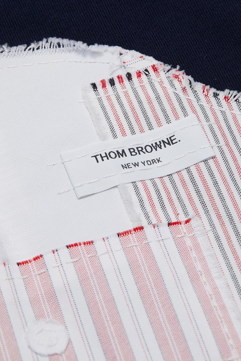 THOM BROWNE Patchwork Whale Appliqué T-shirt Spring/Summer 2019