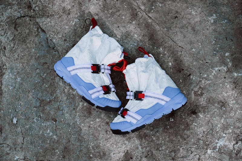 Tom Sachs x Nike Mars Yard Overshoe Closer Look collaboration colorway blue white detailed imagery