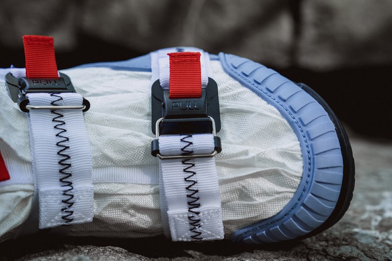 Tom Sachs x Nike Mars Yard Overshoe Closer Look collaboration colorway blue white detailed imagery