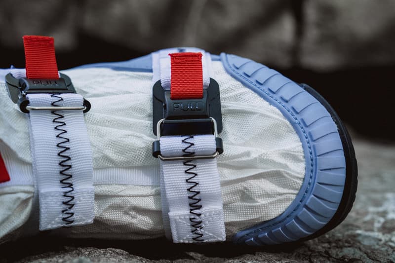 Tom Sachs x Nike Mars Yard Overshoe Closer Look collaboration colorway blue white detailed imagery