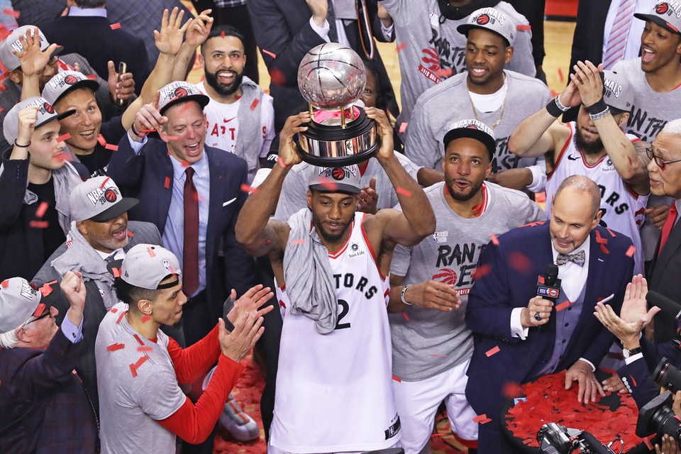 Toronto Raptors Flood The Court To Celebrate First NBA Finals