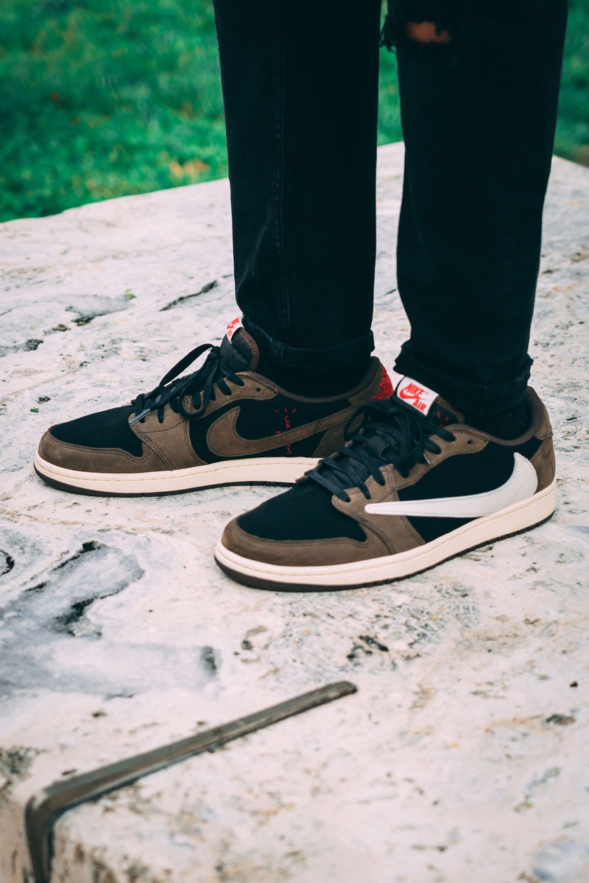 Travis Scott X Air Jordan 1 Low On Feet Closer Look Photos Hypebeast Travis Scott X Air Jordan 1 Low On Feet Closer Look Photos Hypebeast