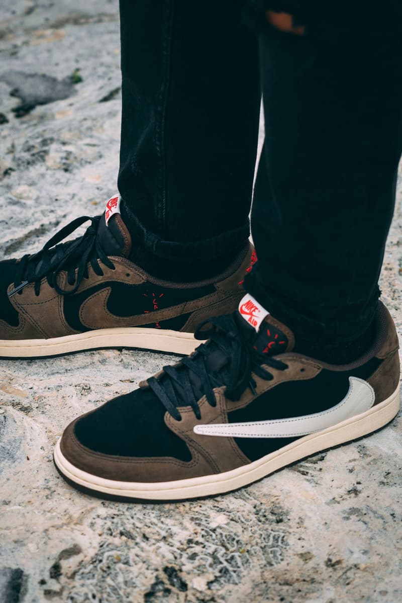 Travis Scott X Air Jordan 1 Low On Feet Closer Look Photos Hypebeast Travis Scott X Air Jordan 1 Low On Feet Closer Look Photos Hypebeast