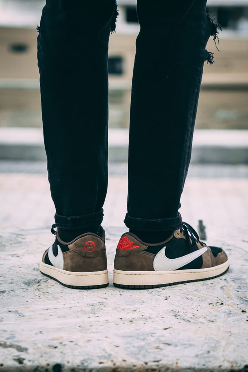 Travis Scott X Air Jordan 1 Low On Feet Closer Look Photos Hypebeast Travis Scott X Air Jordan 1 Low On Feet Closer Look Photos Hypebeast