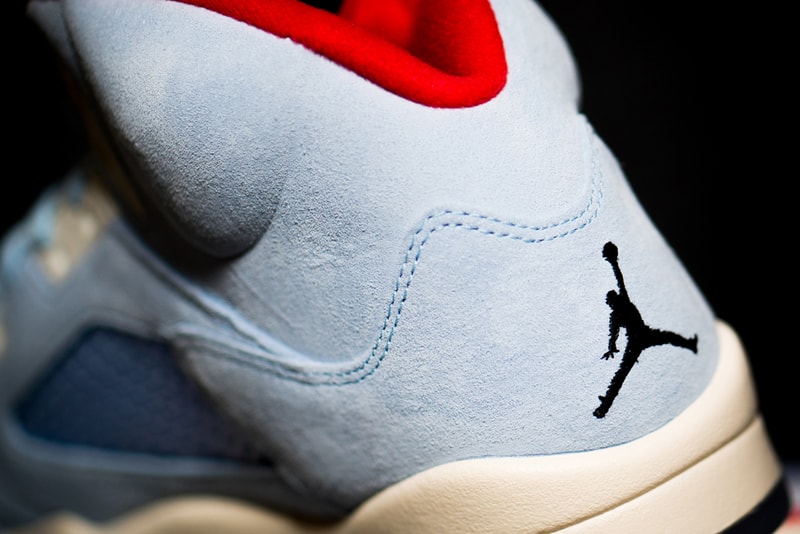 Trophy Room x Air Jordan 5 Retro "Ice Blue" Drop release info date buy red colorway friends family may 23 2019 exclusive marcus michael jordan celine orlando florida sail