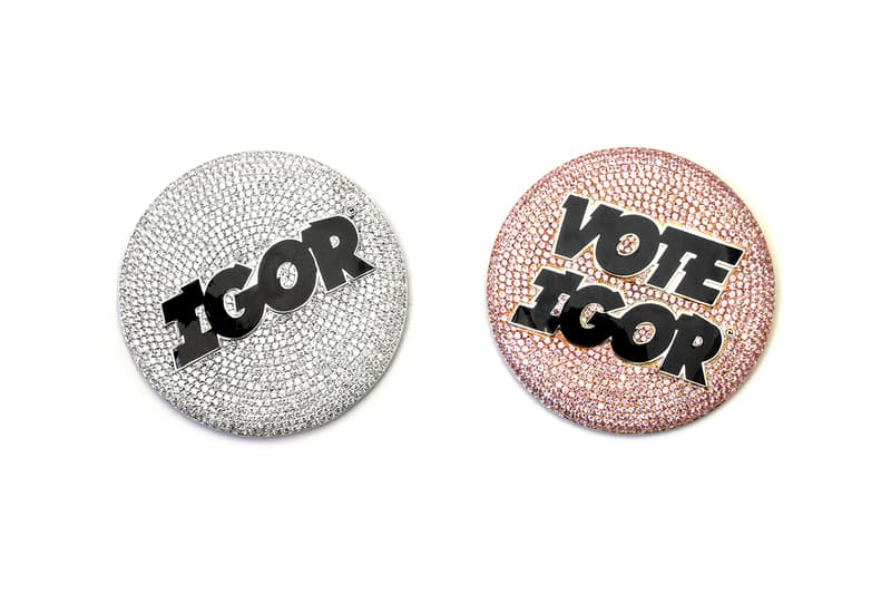 Ben Baller Custom pin diamond enamel gold sapphire ruby tyler the creator igor vote jewelry first look unique design