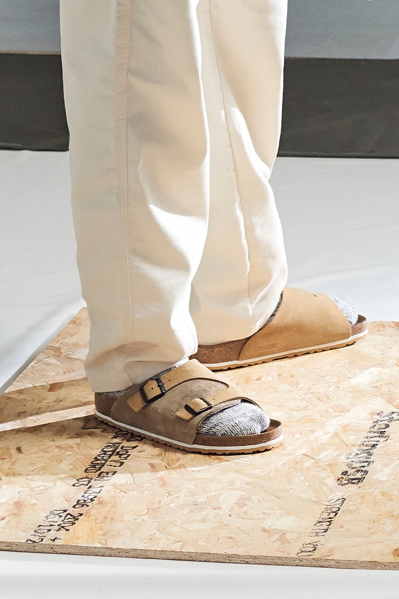 Universal Works x Birkenstock Zurich Boston Sand Taupe Slate Navy Footwear Sandal Collaboration Spring Summer 2019 SS19 Release Drop Date Information Where to Buy Cop Exclusive Limited Edition