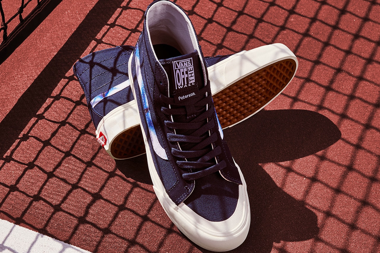 Paterson Vans Shibori Collection Release Info Details Authentic Sk8-Hi Tri Lock Sandal Ultra Range Blue White Indigo Dying pattern print first look closer look japanese new jersey new york
