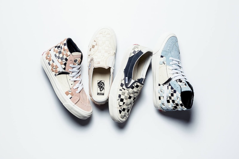 Vans Vault Classic Bricolage LX Pack Release Info sk8-hi slip on slip-on drop date price - CLASSIC WHITE/COOL BLUE/PARISIAN NIGHT CLASSIC WHITE/EBONY SPANISH VILLA/EBONY HUMMUS VN0A45K3VSI VN0A45JXVM2 VN0A45K3VSH VN0A45JXVM1