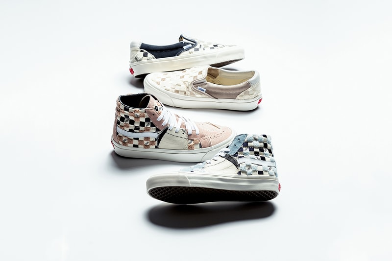 Vans Vault Classic Bricolage LX Pack Release Info sk8-hi slip on slip-on drop date price - CLASSIC WHITE/COOL BLUE/PARISIAN NIGHT CLASSIC WHITE/EBONY SPANISH VILLA/EBONY HUMMUS VN0A45K3VSI VN0A45JXVM2 VN0A45K3VSH VN0A45JXVM1