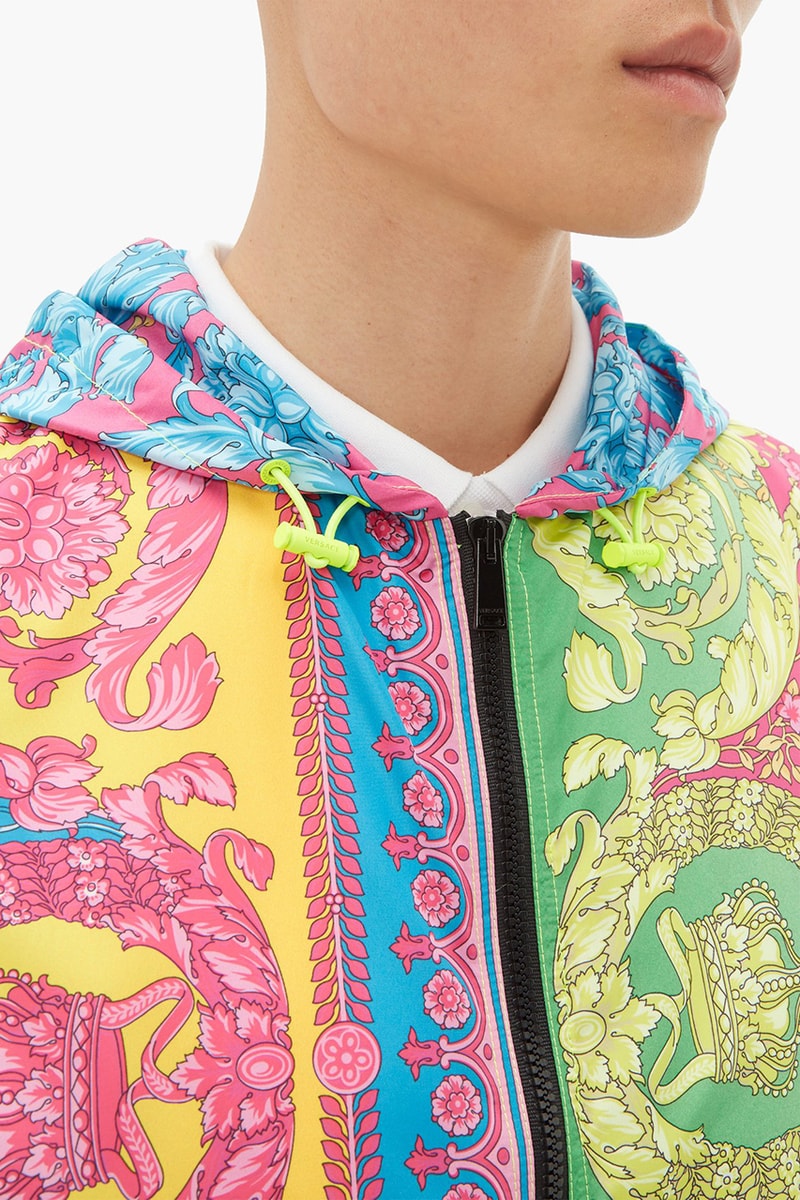 Versace Medusa Head and Crown Print T-Shirt Lightweight Jacket Pre-Fall 2019 Donatella Vibrant Festival Season Wardrobe Pieces Italian High End MATCHESFASHION Shop 