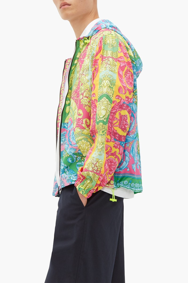Versace Medusa Head and Crown Print T-Shirt Lightweight Jacket Pre-Fall 2019 Donatella Vibrant Festival Season Wardrobe Pieces Italian High End MATCHESFASHION Shop 