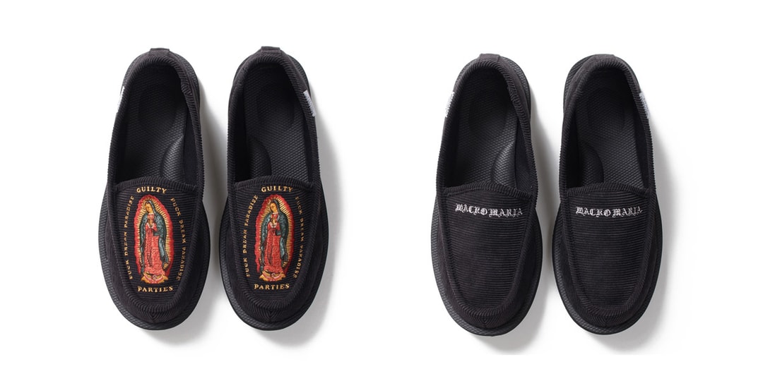 新品 WACKO MARIA 素早 × SUICOKE ブラック スリッポン 刺繍ロゴ