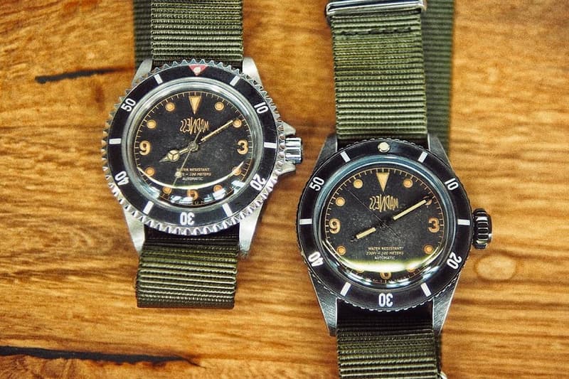 Watch Experimental Unit MADNESS Collab Teaser Royal Marine Sea Diver Aged Nylon Strap