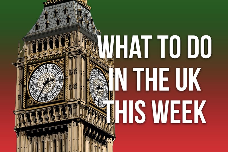 Things to do in UK May 17 Dishoom CoqFighter Soho Mantl Taco Wars Breddos Luardos Santo Remedio Bob's Lobster White Men Can't Jerk x Cabrito Elote Homies on Donkeys Neil Rankin x Club Mexicana Rudy's Pizza Ancoats Manchester Sneakerness Photo London Luchita Hurtado APC Coals Drops Yard Feng Chen Wang Sandqvist Sample Sale