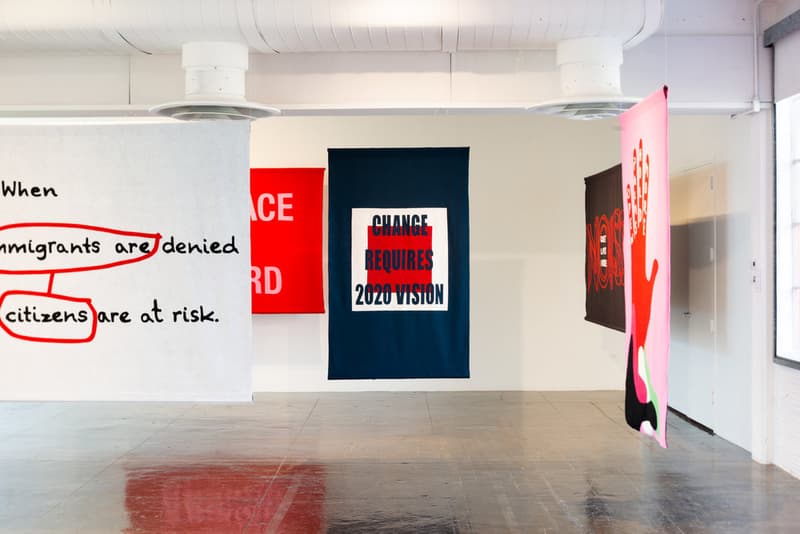 house of trees word on the street exhibition public art initiative refugees jenny holzer carrie mae weems tania bruguera anne carson laurie anderson wangechi mutu