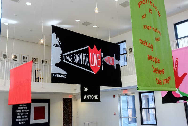 house of trees word on the street exhibition public art initiative refugees jenny holzer carrie mae weems tania bruguera anne carson laurie anderson wangechi mutu