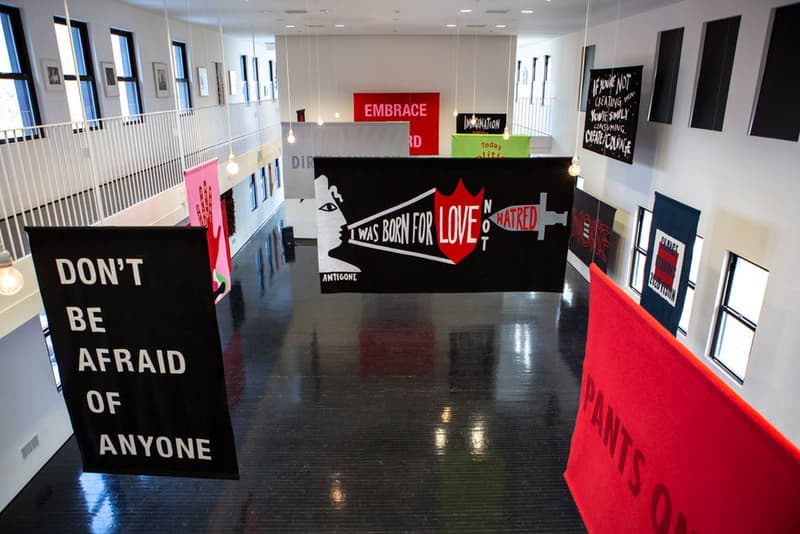 house of trees word on the street exhibition public art initiative refugees jenny holzer carrie mae weems tania bruguera anne carson laurie anderson wangechi mutu