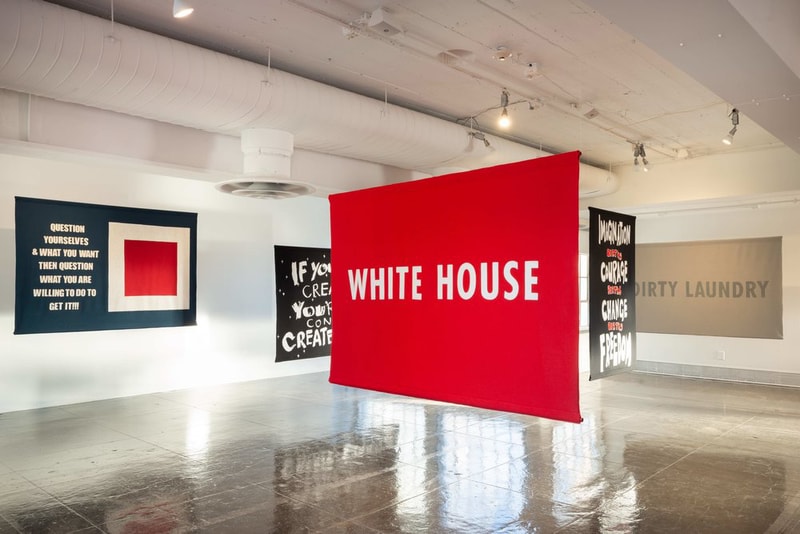 house of trees word on the street exhibition public art initiative refugees jenny holzer carrie mae weems tania bruguera anne carson laurie anderson wangechi mutu 