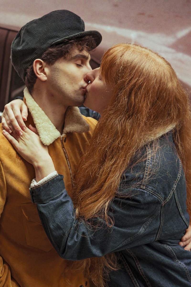 Levi's Vintage Clothing Lookbook Fall Winter 2019 FW19 Collection Archives Denim Jeans Trucker Jacket Twill Trousers Climate Seal Jacket Riders Pants Suede Sherpa Corduroy 
