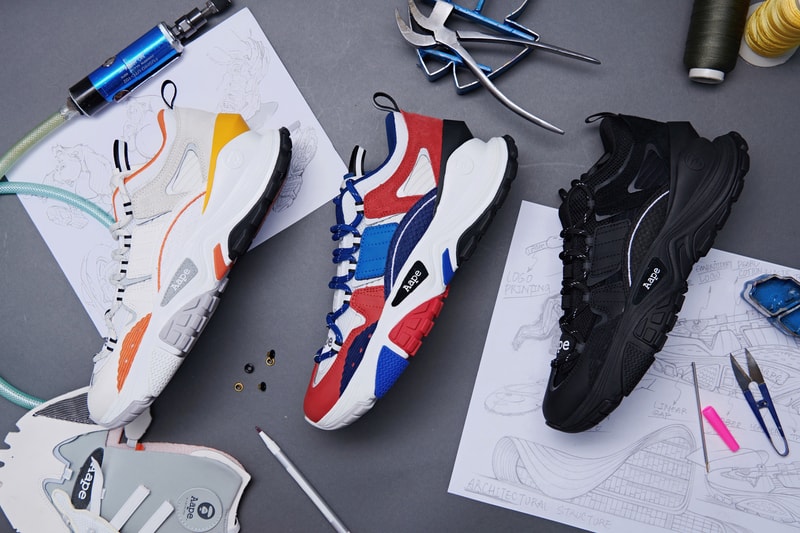 AAPE by A Bathing Ape Dimension SS19 Collection spring summer 2019 bape orange white red blue white black triple black 