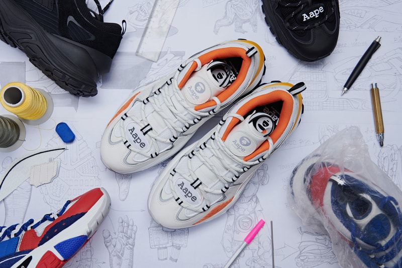 AAPE by A Bathing Ape Dimension SS19 Collection spring summer 2019 bape orange white red blue white black triple black 